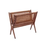 ITALY: a wicker magazine rack, circa 1960s / 70s