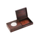 HANS HANSEN, DENMARK: a rosewood and sterling silver inlay double box