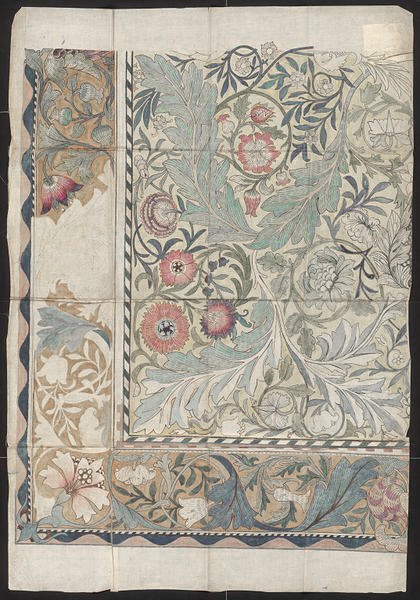 WILLIAM MORRIS (1834 - 1896); An Arts & Crafts embroidered silkwork panel circa 1880's - Image 2 of 18