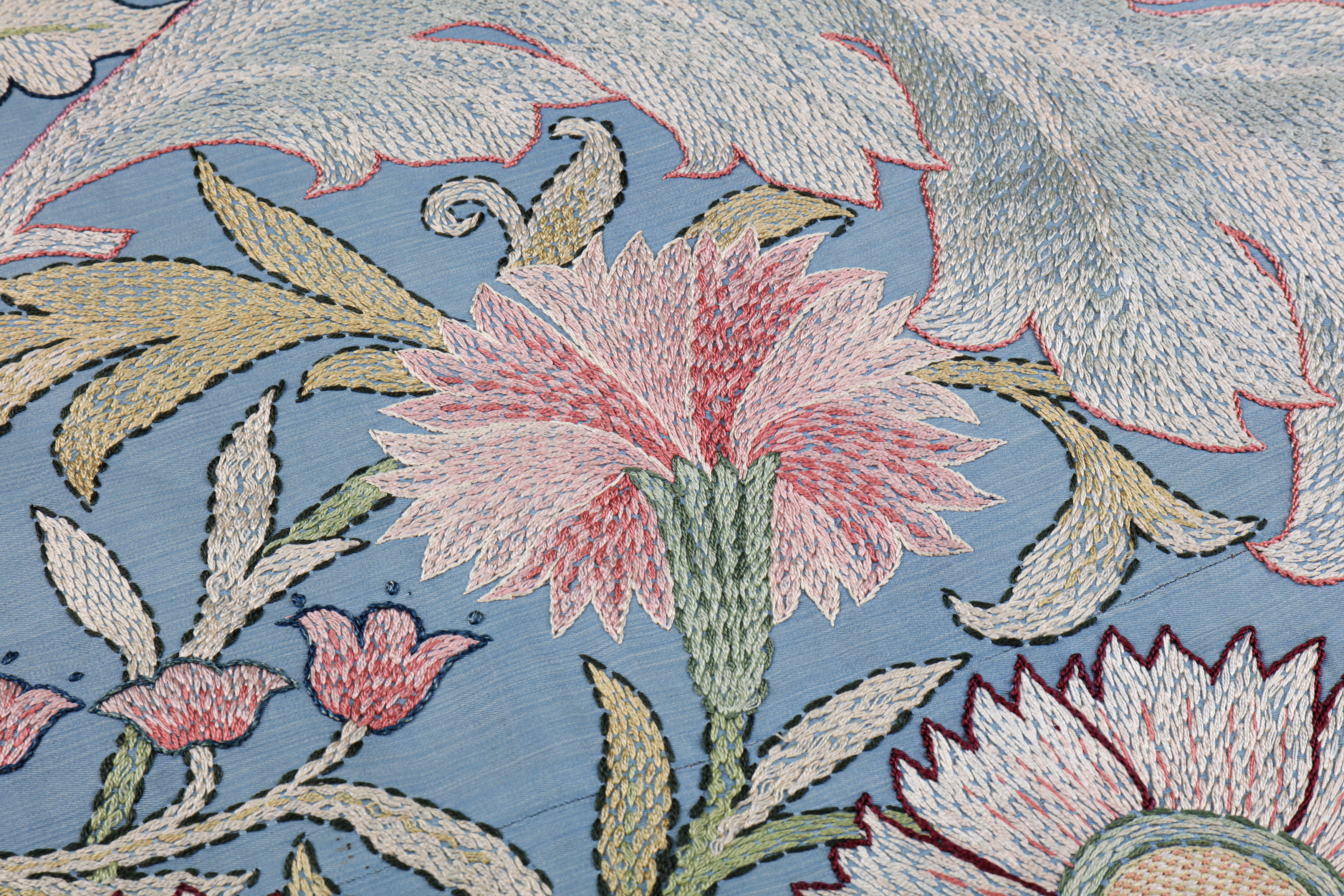 WILLIAM MORRIS (1834 - 1896); An Arts & Crafts embroidered silkwork panel circa 1880's - Image 3 of 18