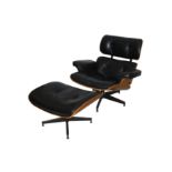 AFTER CHARLES AND RAY EAMES, AMERICA: a lounge chair and ottoman