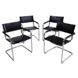 MART STAM for FASEM- ITALY: a set of six Italian Model SR4 cantilever chairs