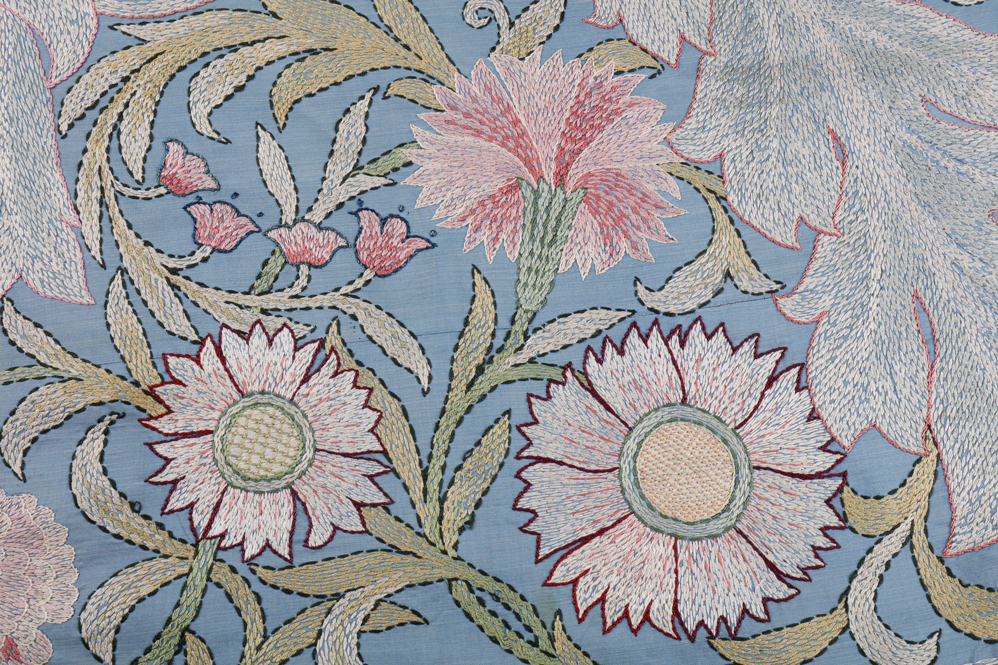 WILLIAM MORRIS (1834 - 1896); An Arts & Crafts embroidered silkwork panel circa 1880's - Image 4 of 18