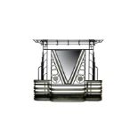 FRANCE: AN ART DECO PAINTED AND SILVERED METAL MIRRORED HALL STAND