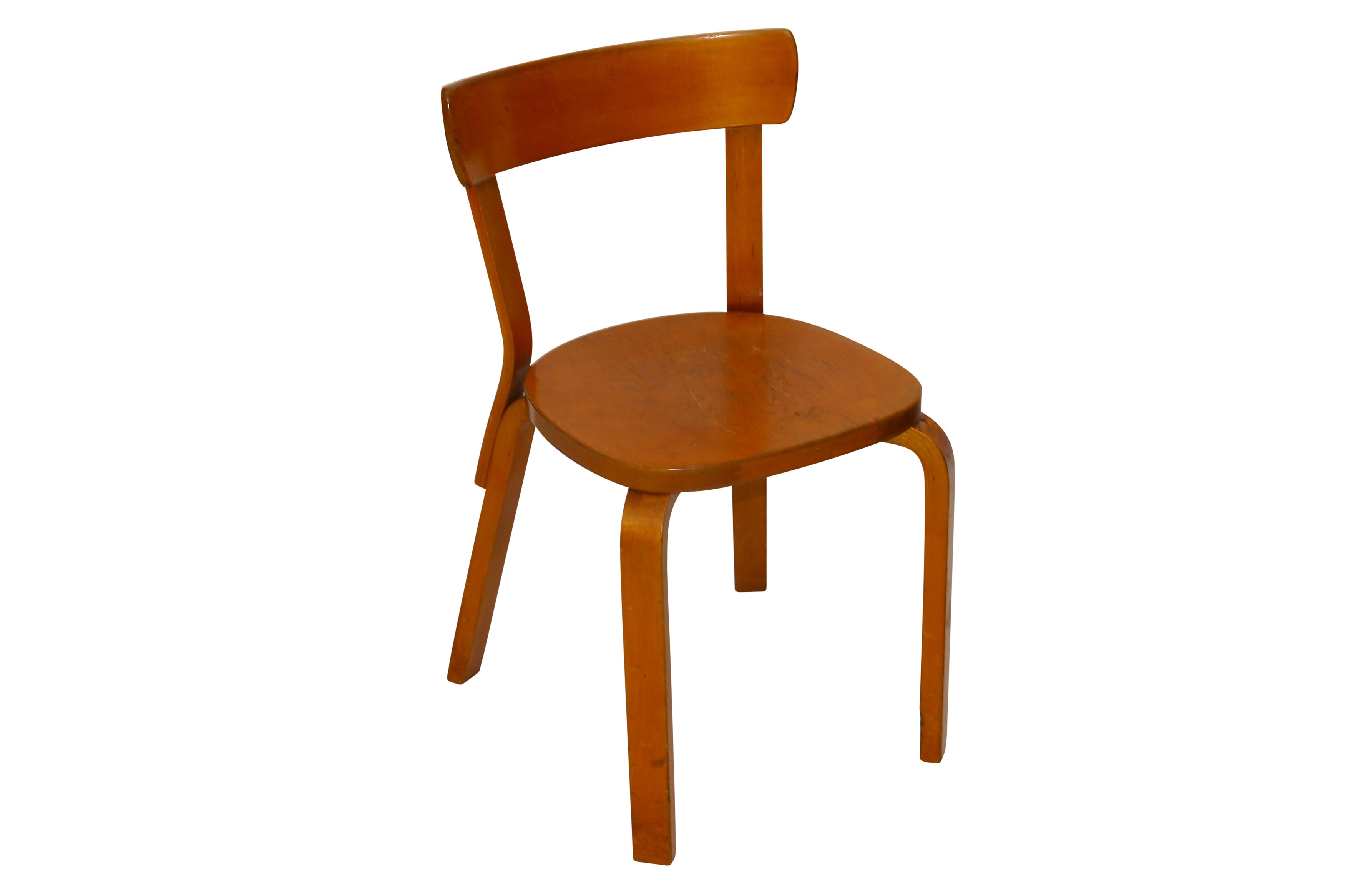 ALVAR AALTO for ARTEK, FINLAND, (1898-1976): a set of three birch '69' chairs - Image 5 of 6