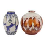 KERALOUVE LA LOUVIERE: two Belgian contemporary pottery vases