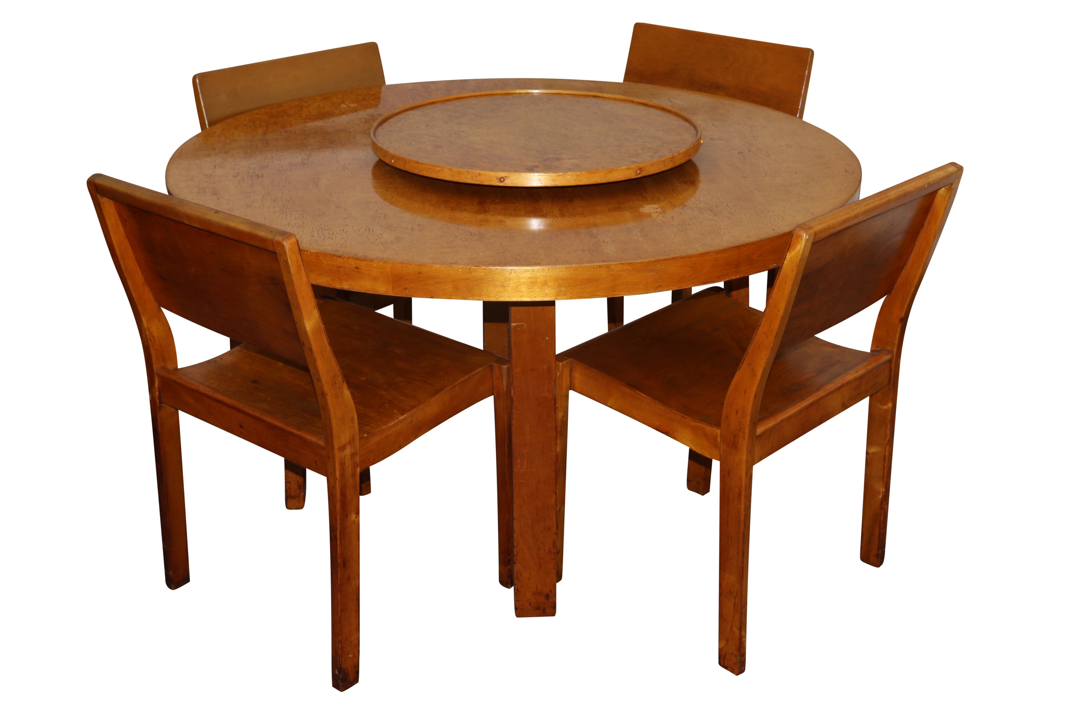 ALVAR AALTO FOR FINMAR LTD, FINLAND: Table 91 with lazy susan
