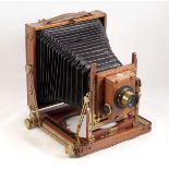 A Good Thornton Pickard Triple Victor Half Plate Field Camera