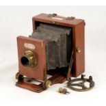 A J. Lancaster & Son 'Le Merveilleux' Half Plate Field Camera