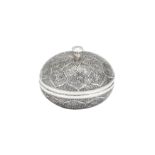 An early 20th century Anglo – Indian unmarked silver power bowl, Kashmir circa 1920