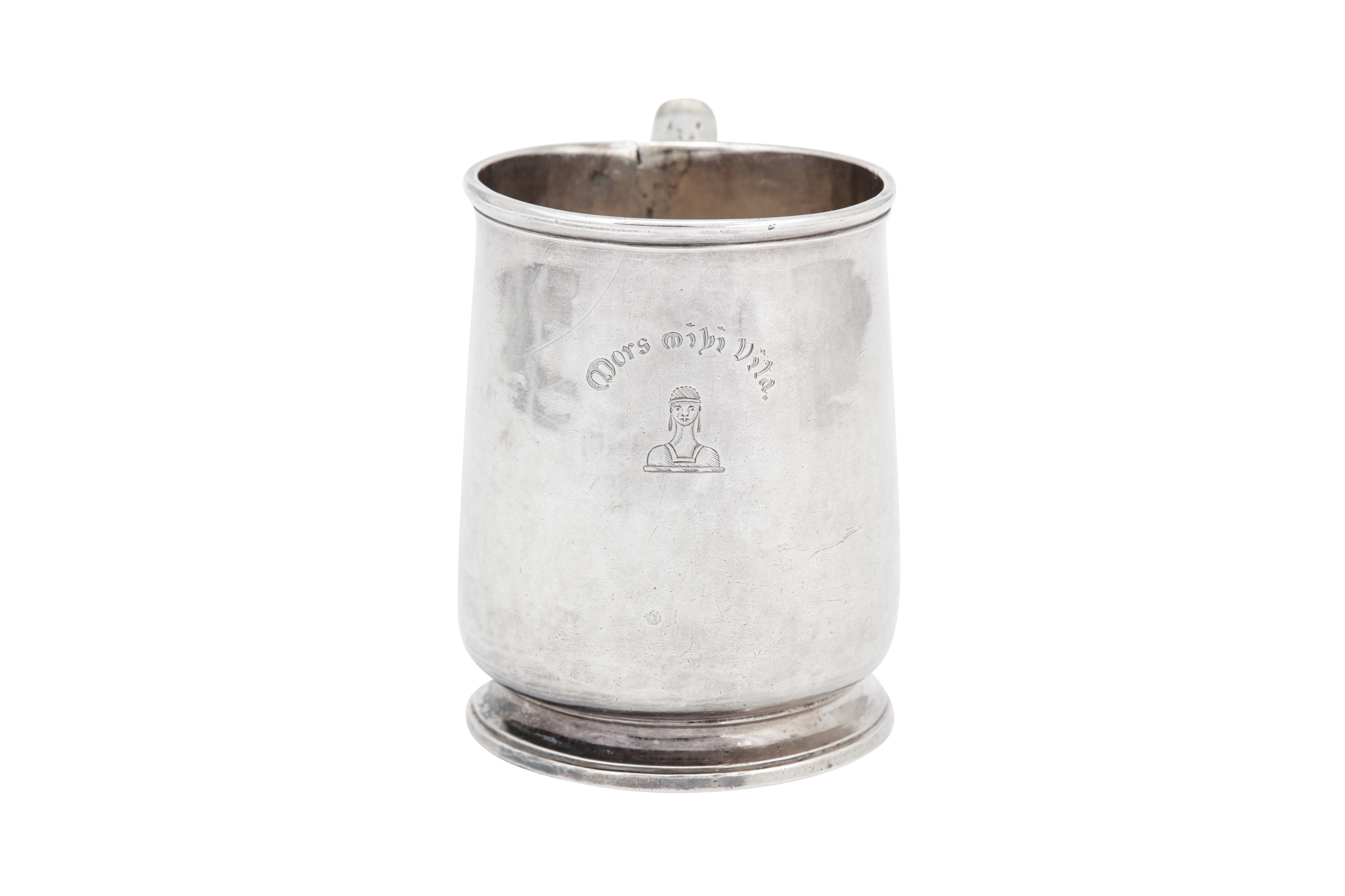 An early George II sterling silver mug, London 1728 by William Darkner (first reg. 17th Jan 1719)