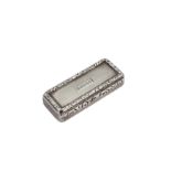 A George IV sterling silver snuff box, Birmingham 1827 by Edward Smith