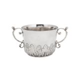 A Charles II sterling silver porringer, London 1682 by Thomas Cooper (free 1668. d. c. 1693)