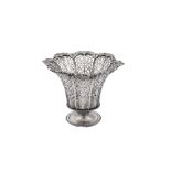 A late 19th / early 20th century Ottoman Turkish 900 standard silver spoon warmer, Tughra of Sultan