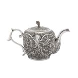 A late 19th century Iranian (Persian) silver teapot, Kermanshah circa 1890-1900