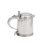 A William and Mary sterling silver tankard, London 1693 by Alice Noyes (active from 1690)