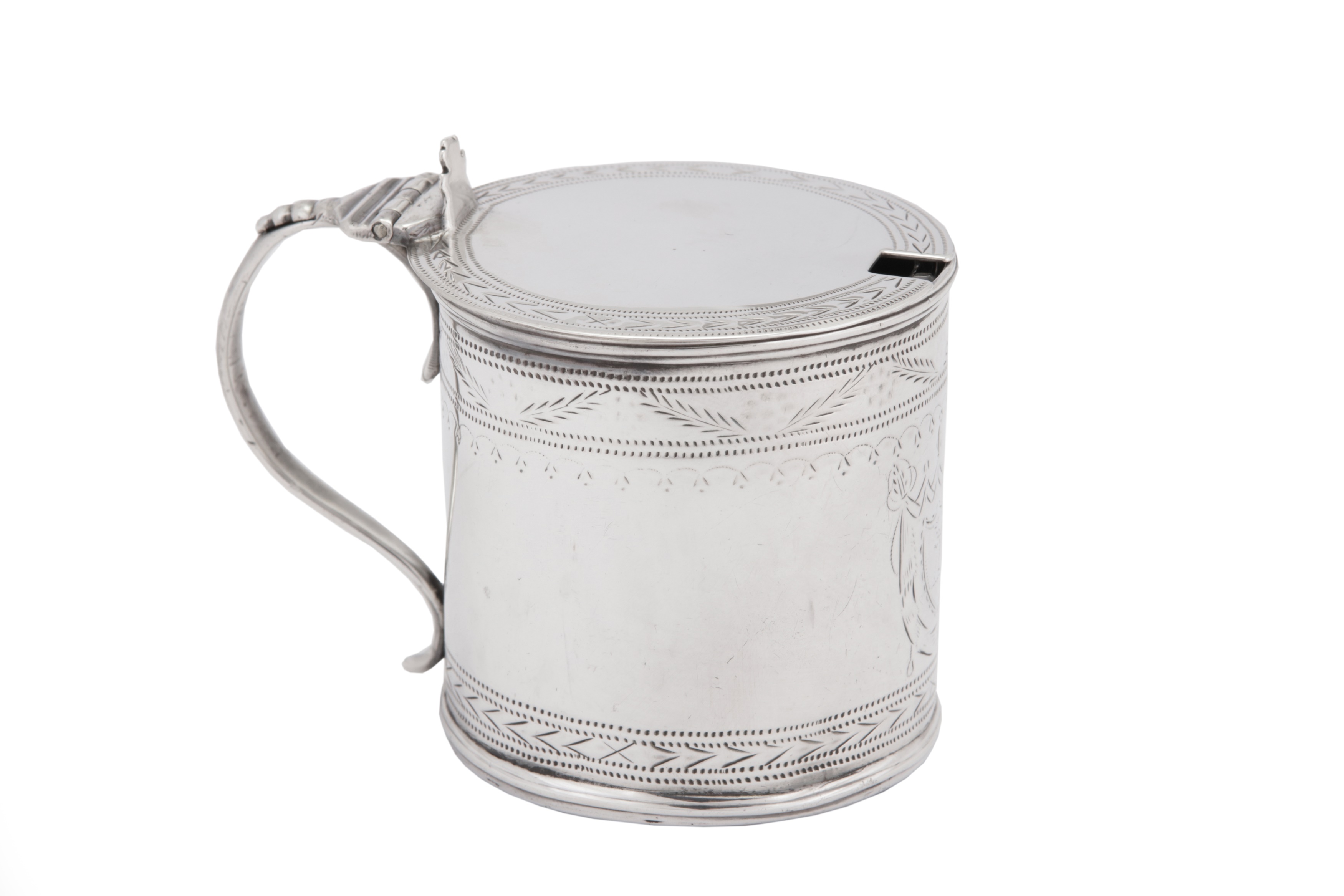 A George III Irish sterling silver mustard pot, Dublin 1793 by Joseph Jackson