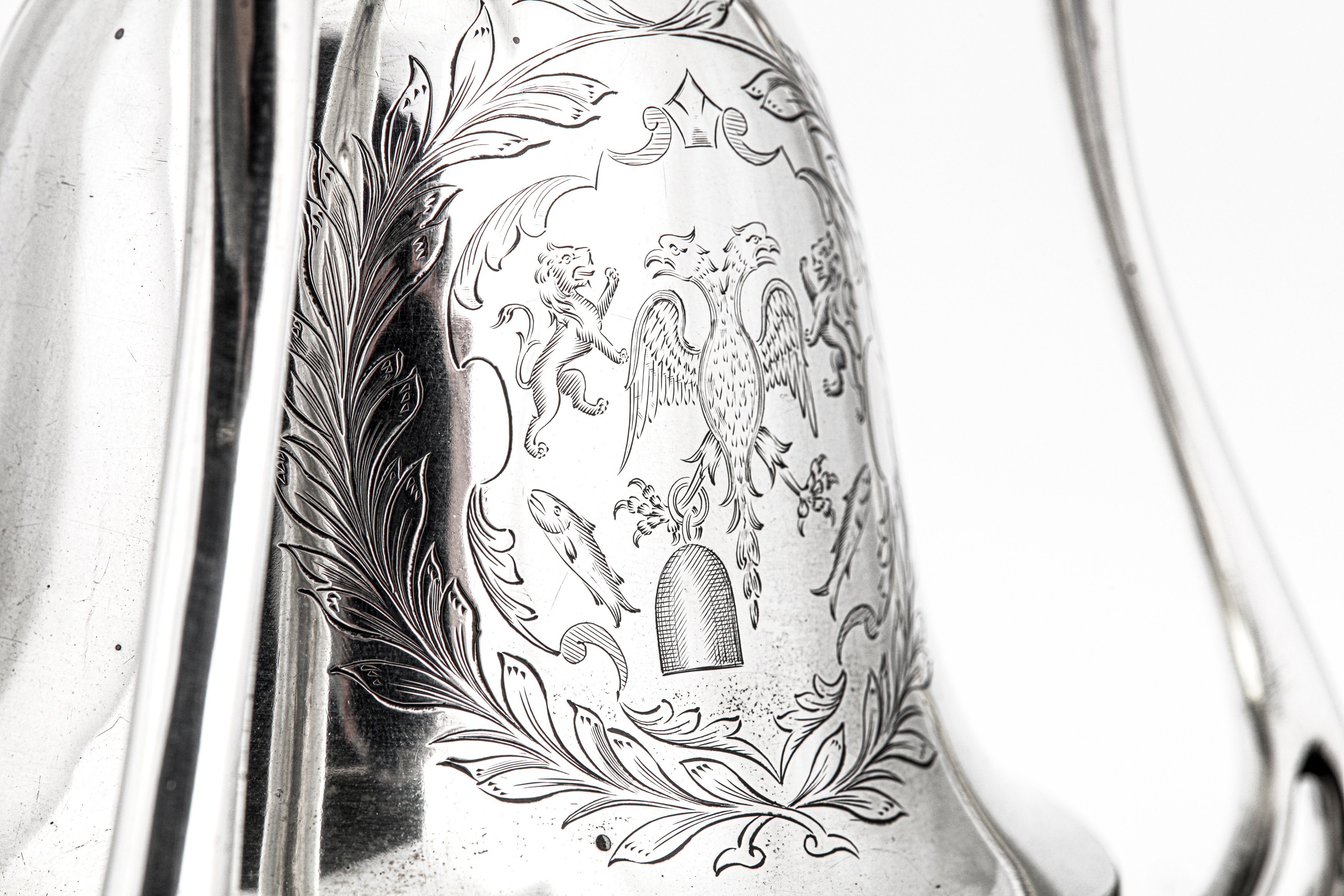 A George VI sterling silver copy of the Lanark bell, London 1945 by Wakely and Wheeler - Image 2 of 6