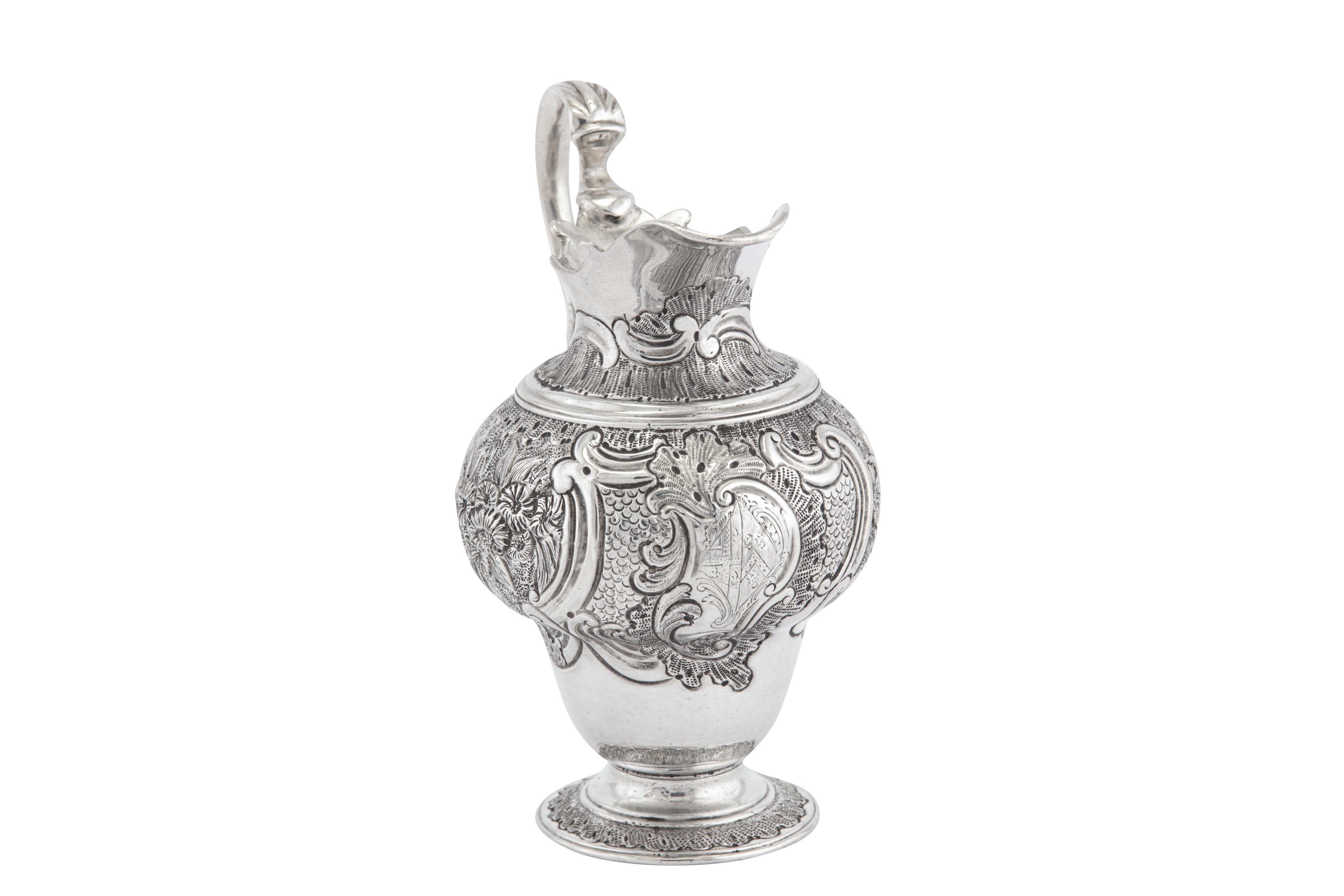 A George II silver cream jug, London circa 1750 by John Pollock (this mark reg. 26th June 1739) - Image 2 of 5