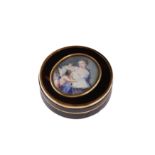 A late 18th century French unmarked gold mounted tortoiseshell snuff box, circa 1770