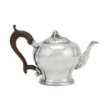 A mid-18th century Dutch silver teapot, Amsterdam 1752 by MC