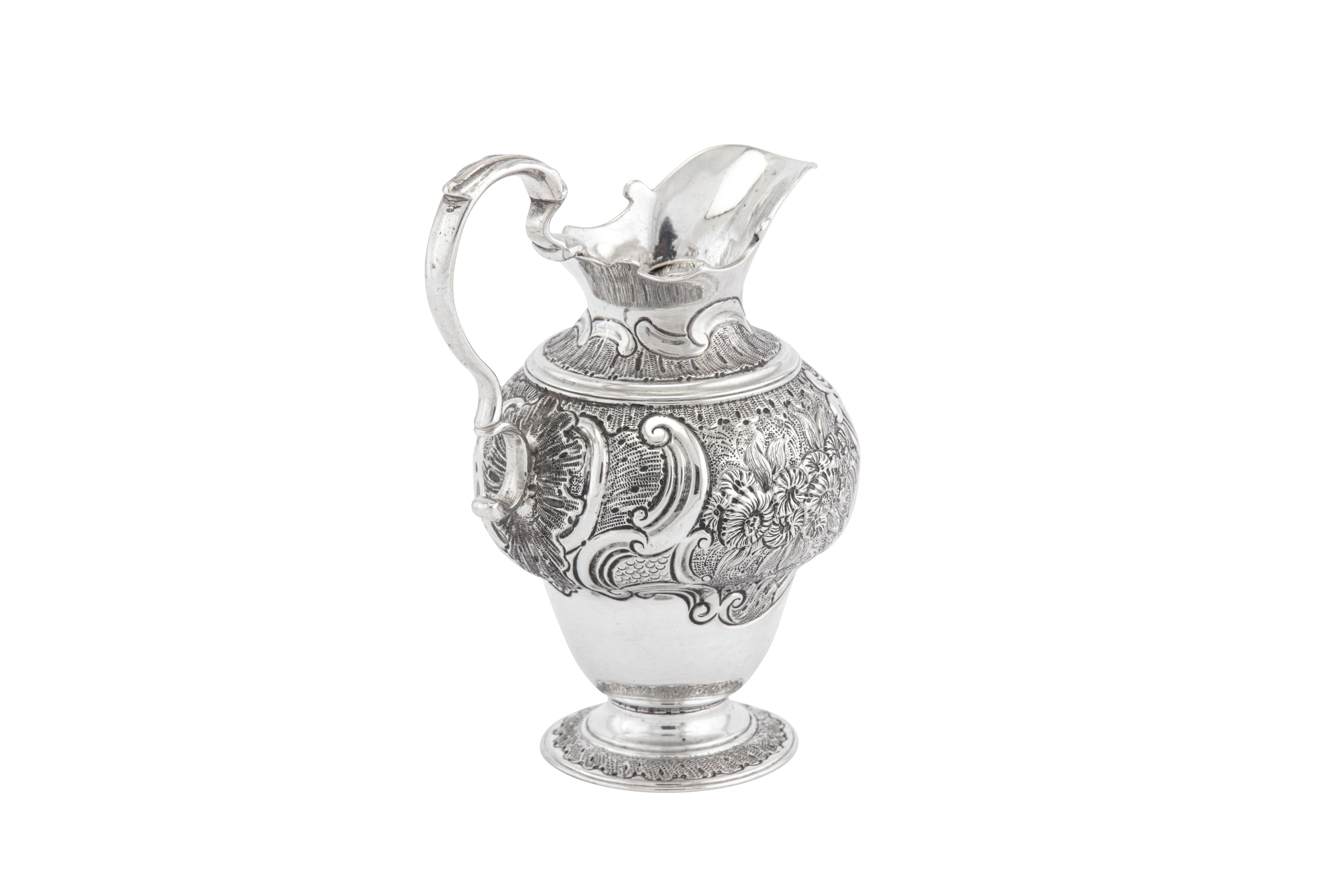 A George II silver cream jug, London circa 1750 by John Pollock (this mark reg. 26th June 1739) - Image 3 of 5