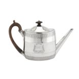 A George III sterling silver teapot, London 1796 by Henry Chawner (reg. 11th Nov 1786)