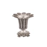 A third quarter 19th century Ottoman Turkish 900 standard parcel gilt silver filigree spoon warmer,
