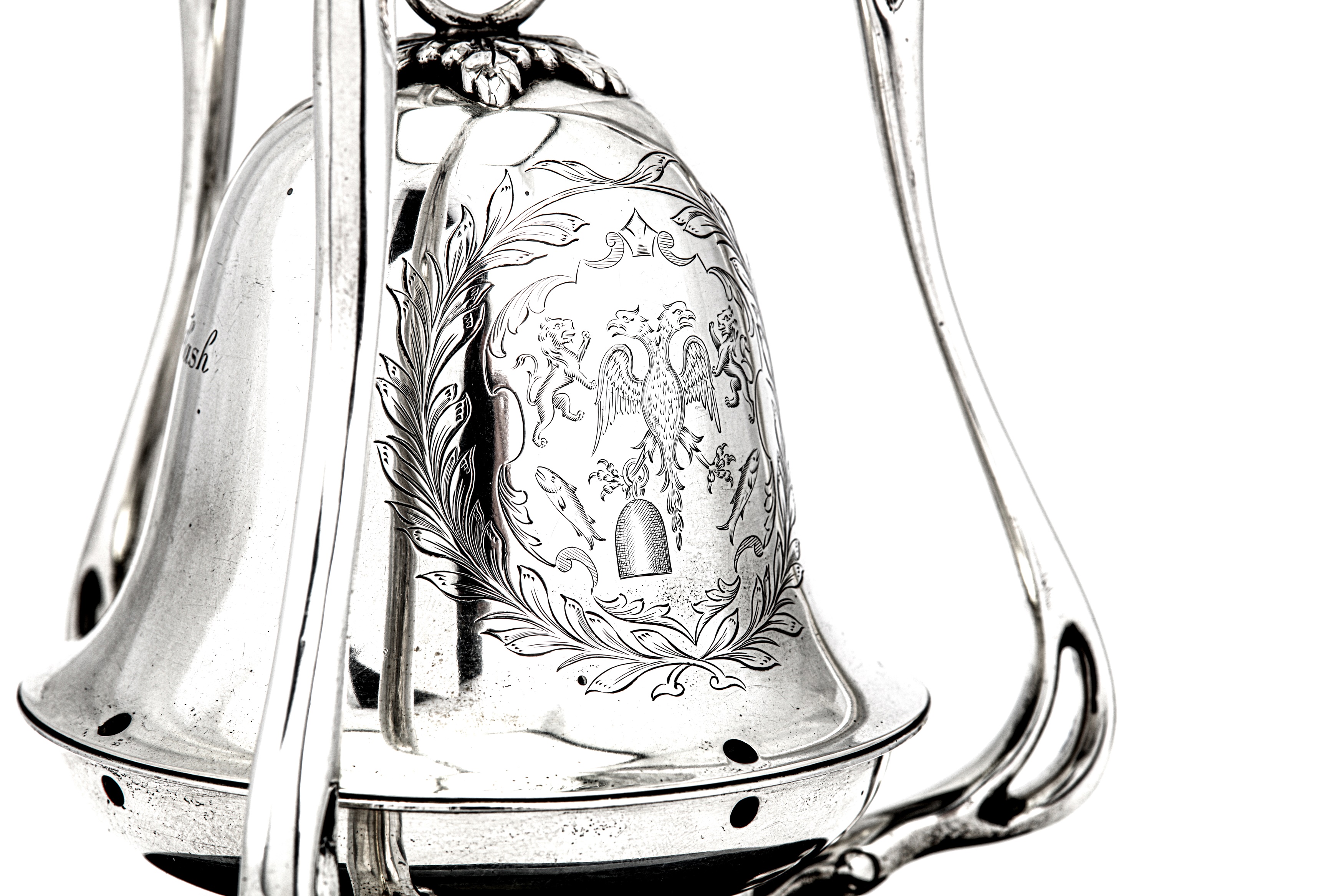 A George VI sterling silver copy of the Lanark bell, London 1945 by Wakely and Wheeler - Image 3 of 6