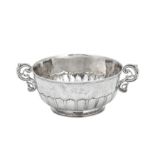An 18th century Spanish Colonial silver twin handled bowl, Guatemala circa 1770