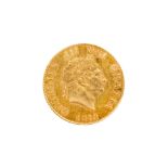 Half-Sovereign, George III 1818, engraved by Benedetto Pistrucci, laureate head right, date below,