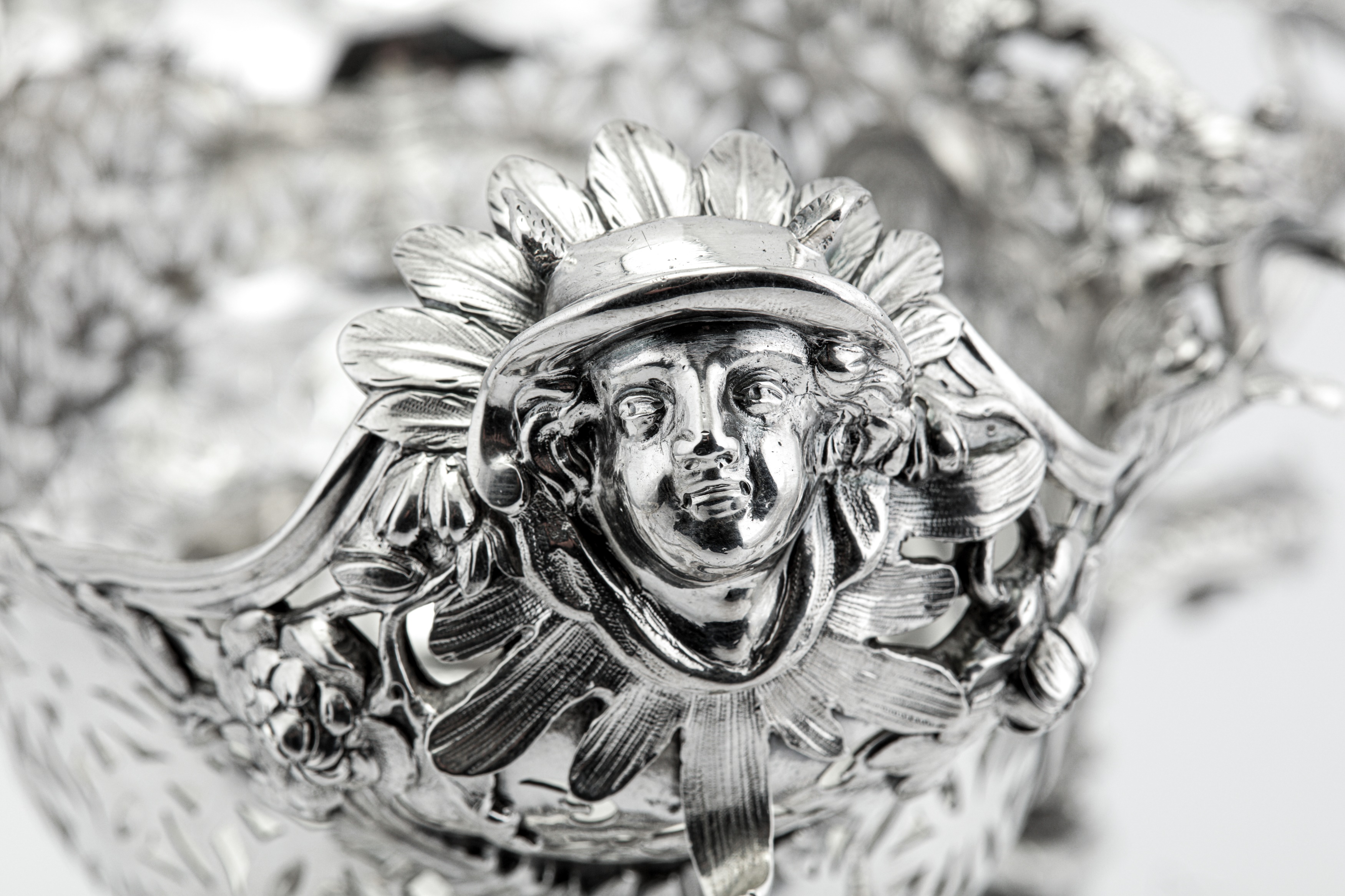 A George III sterling silver epergne, London 1762 by Charles Frederick Kandler (this mark - Image 9 of 10