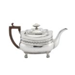 A George III sterling silver teapot, London 1812 by Samuel Wheatley & John Evans I (reg. 27th April