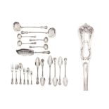 An exceptional and extensive William IV sterling silver triple table service of flatware / full