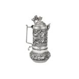 An unusual late 19th century Anglo – Indian unmarked silver claret jug, Lucknow circa 1890