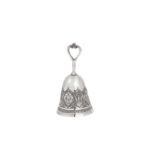 A mid-20th century Iranian (Persian) silver table bell, Isfahan circa 1970