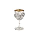 An early 20th century Japanese silver goblet, circa 1930 possibly by K. Hattori & Co