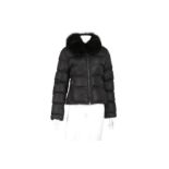 Prada Black Down Quilted Jacket - Size 42