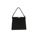 Rayne Vintage Black Satin Evening Bag