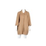 Ermanno Scervino Camel Crystal Embellished Coat - Size 44