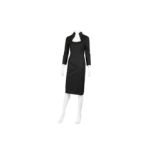 Alexander McQueen Black Fitted Midi Dress - Size 38