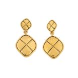 Chanel Clip On Diamond Quilted Earrings