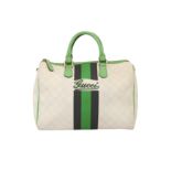 Gucci White Supreme Joy Boston Bag