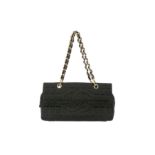 Chanel Black Chocolate Bar Shopper Tote