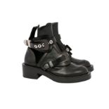Balenciaga Black Ceinture Cut-Out Ankle Boot - Size 36.5