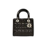 Christian Dior Black Lady Dior Medium Bag