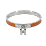 Hermes Orange Kelly H Bangle