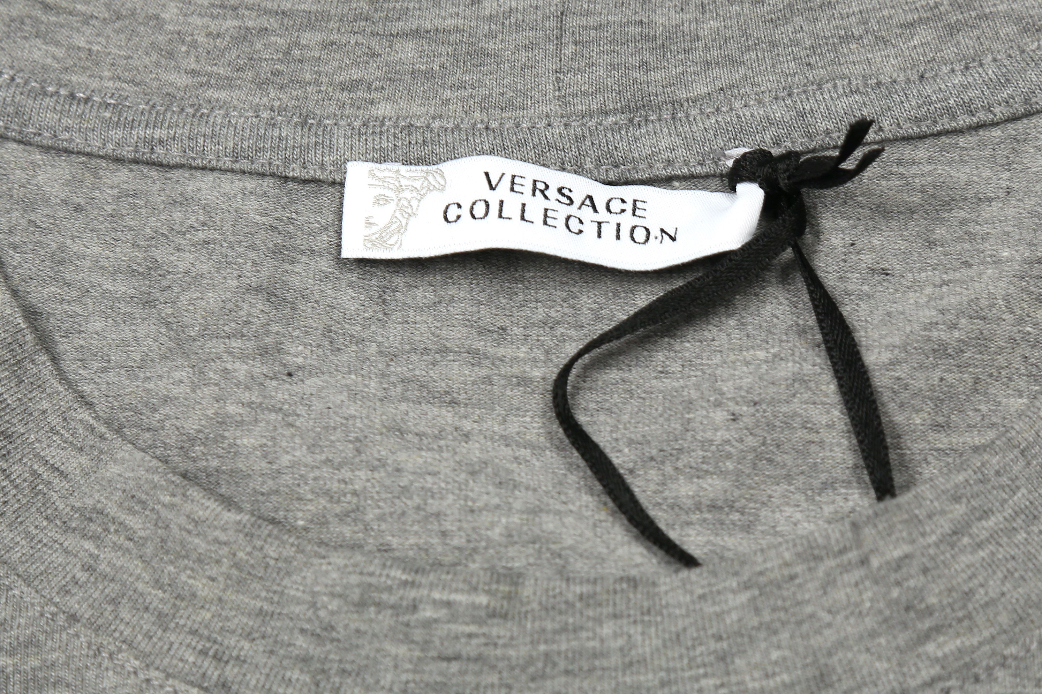 Versace Collection Grey Medusa Logo T-Shirt - Size M - Image 4 of 4