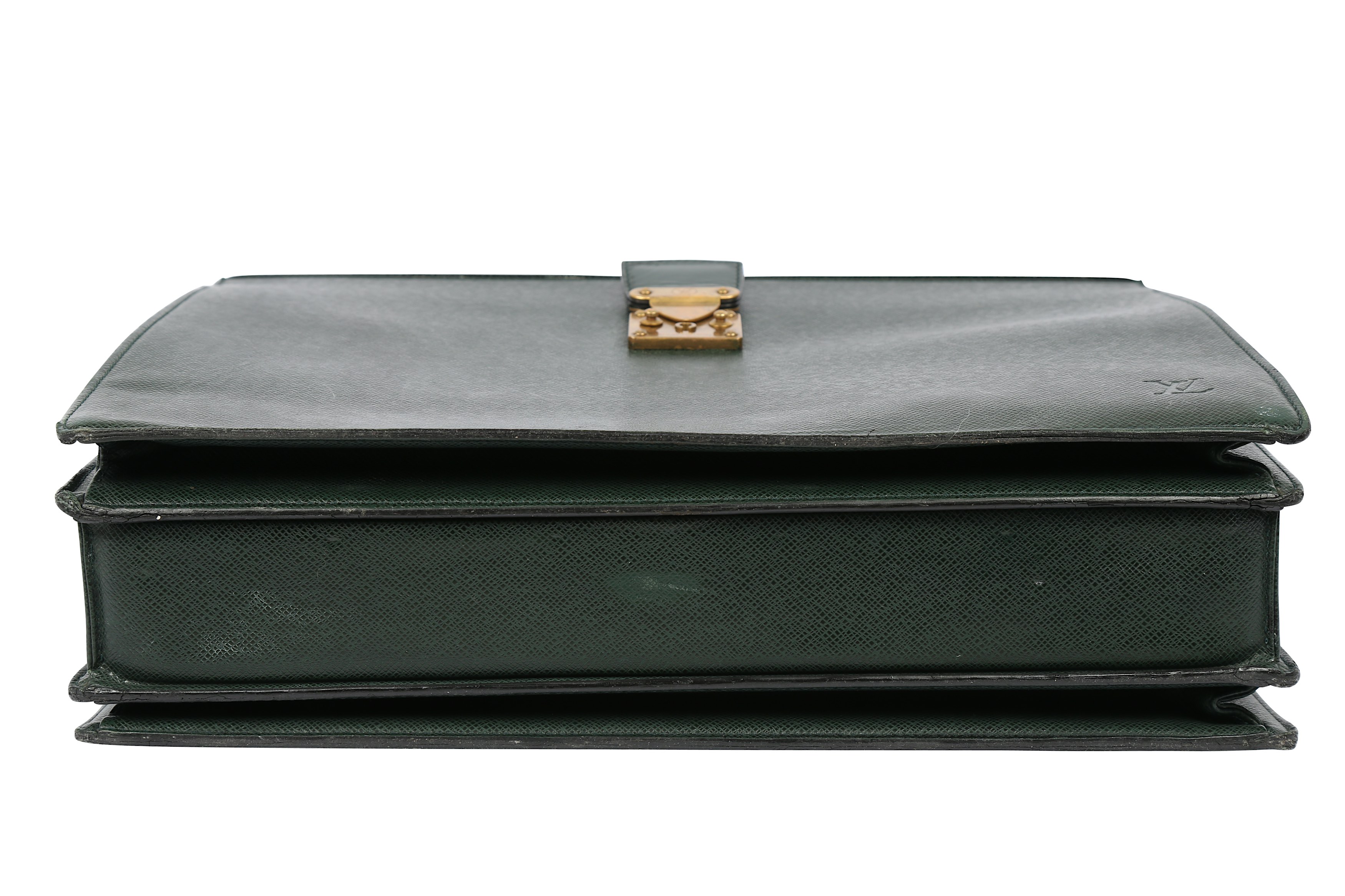 Louis Vuitton Epicea Green Taiga Pilot Case - Image 5 of 8