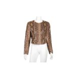 Chanel Python Collarless Jacket